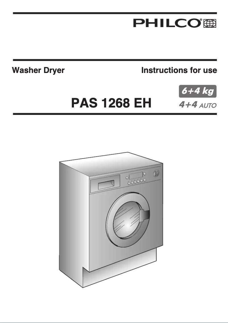 Page n°1 - Manuel utilisateur Philco PAS 1268 EH