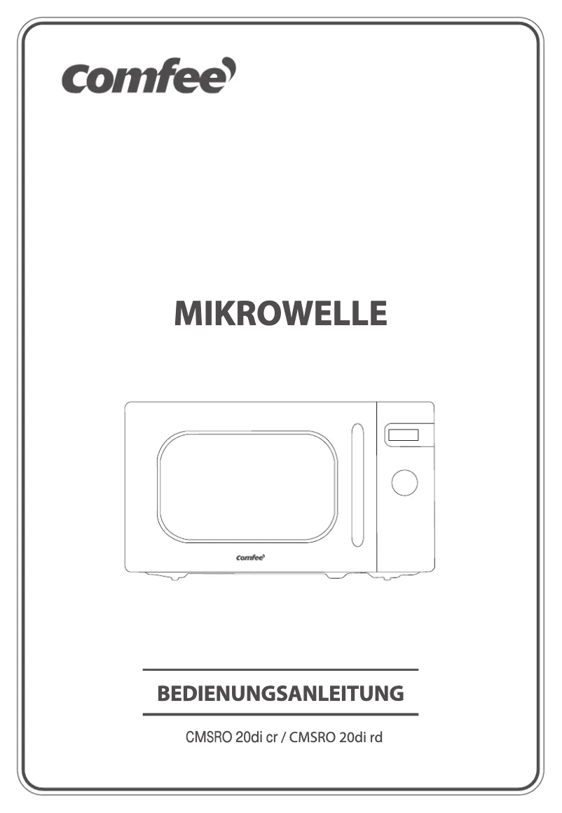 Image de la première page du manuel de l'appareil CMSRO 20di cr