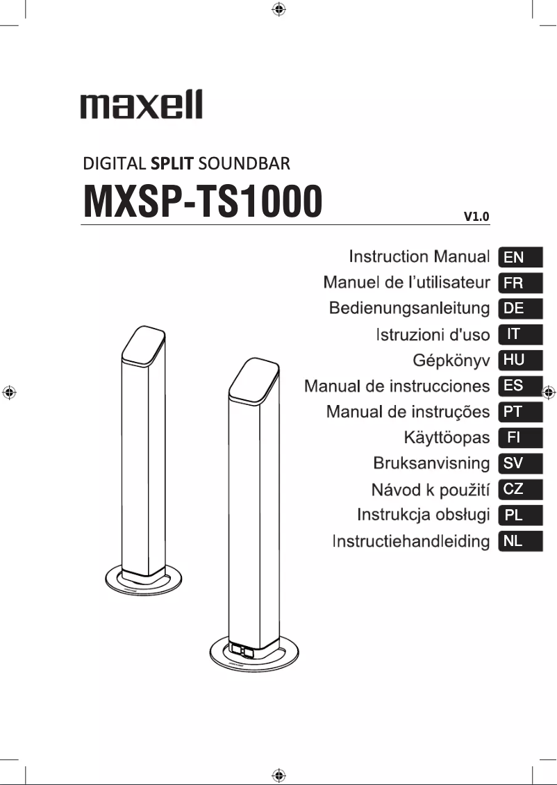 Page 1 de la notice Manuel utilisateur Maxell MXSP-TS1000