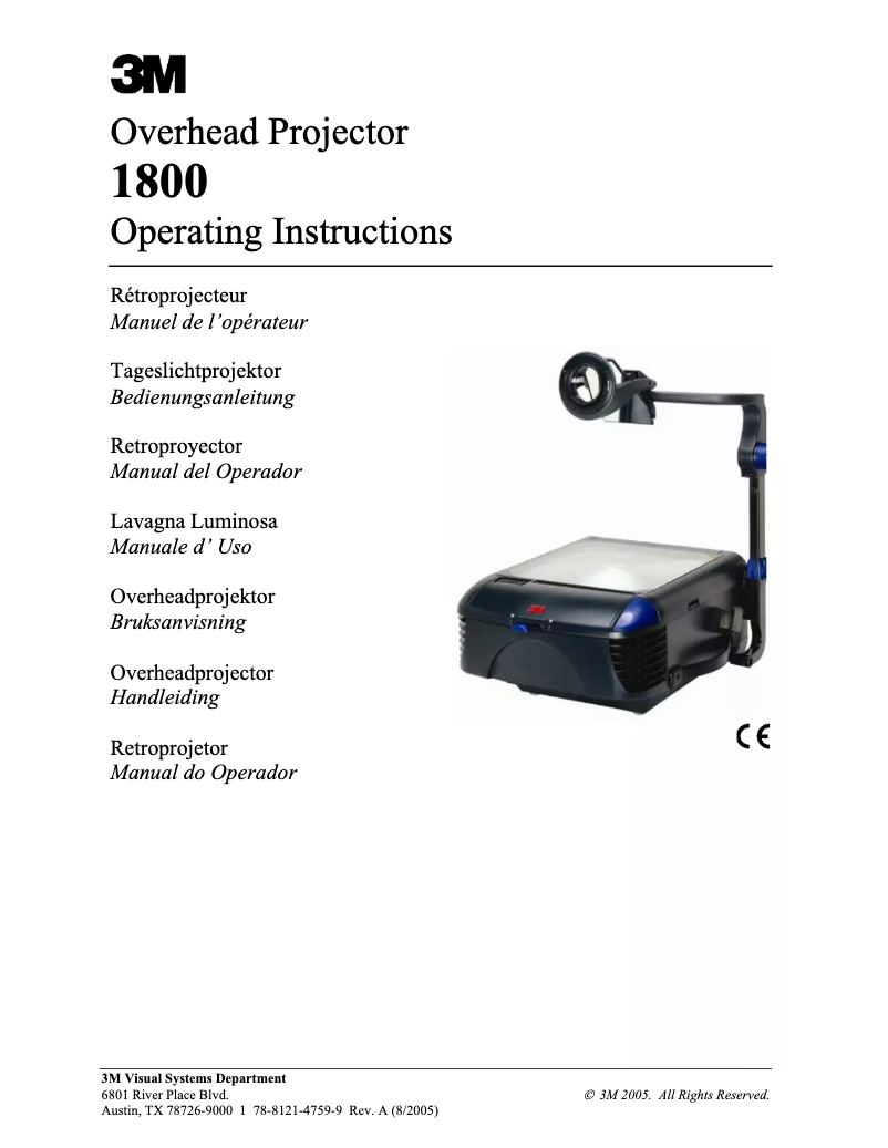 Page 1 de la notice Manuel utilisateur 3M 1895