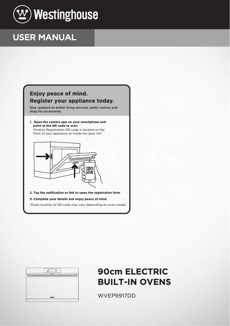 Image de la première page du manuel de l'appareil WVEP9917DD