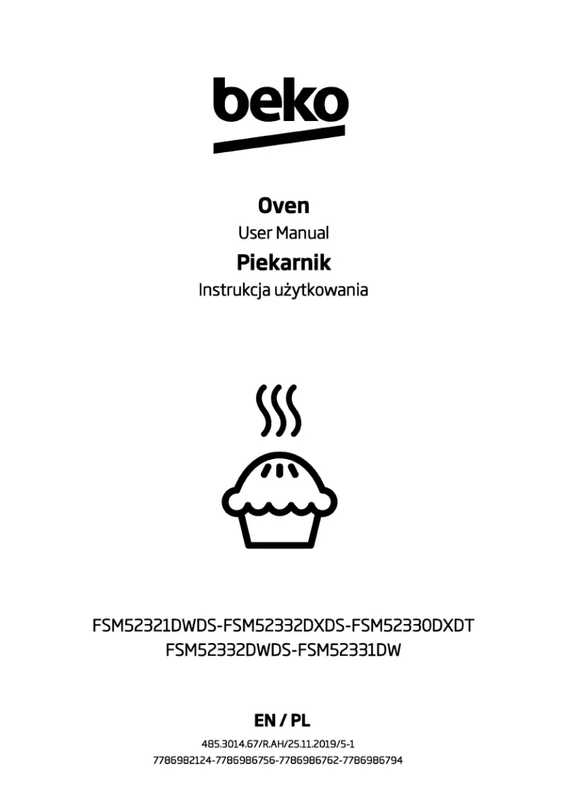 Page 1 de la notice Manuel utilisateur Beko FSM52331DW