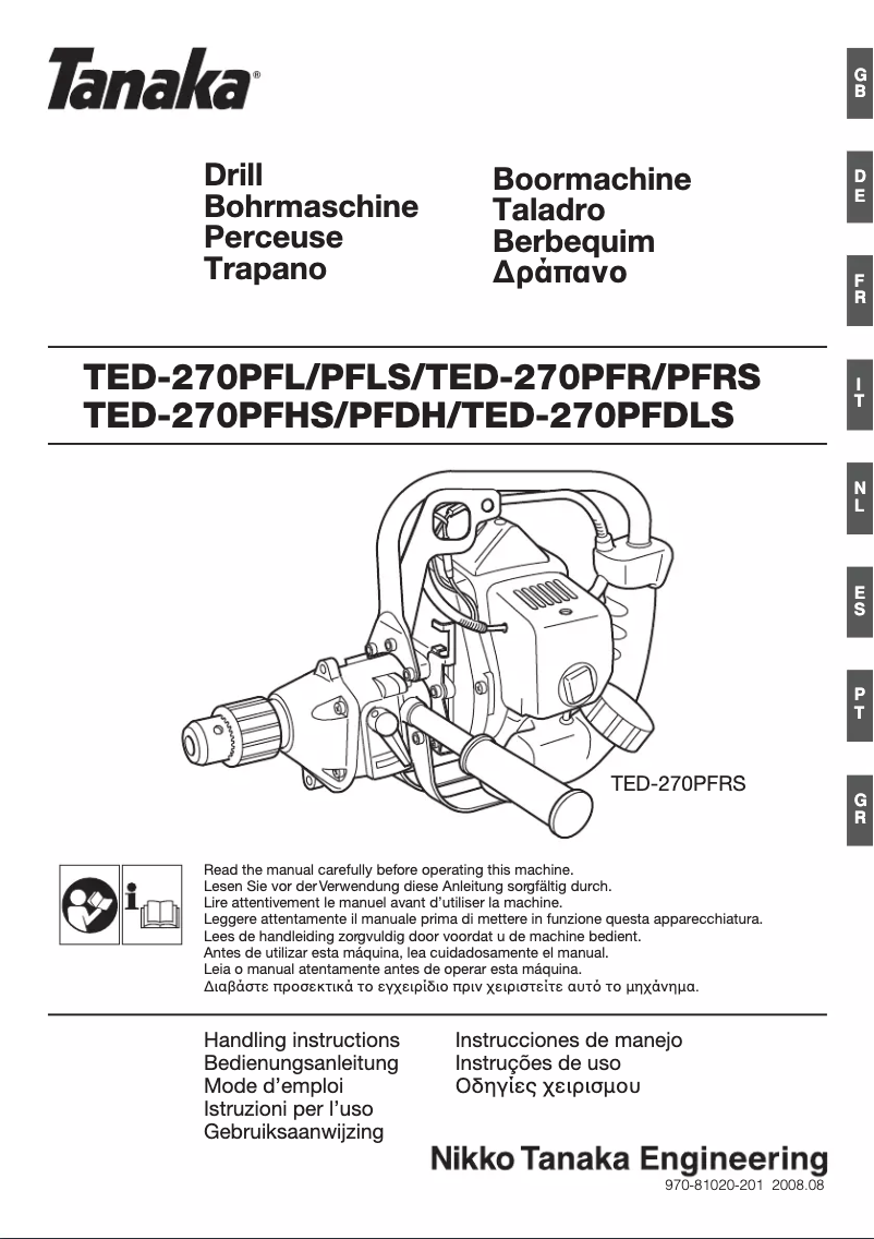 Page 1 de la notice Manuel utilisateur Tanaka TED-270PFHS