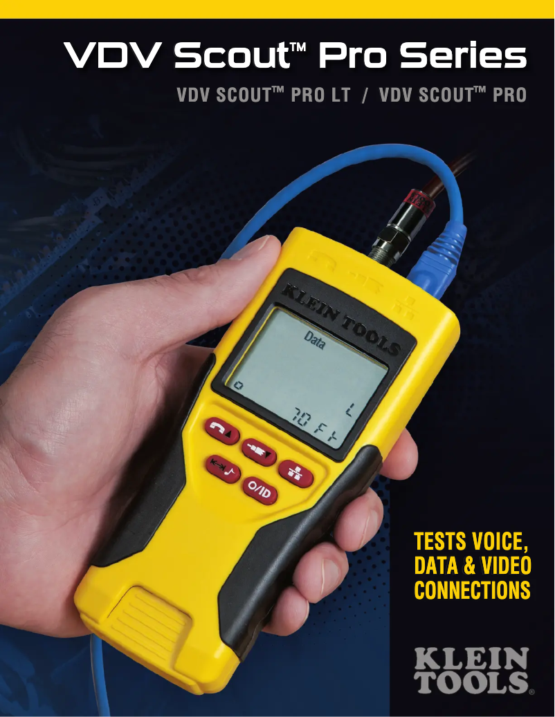 Page n°1 - Brochure Klein Tools VDV Scout Pro VDV501-814