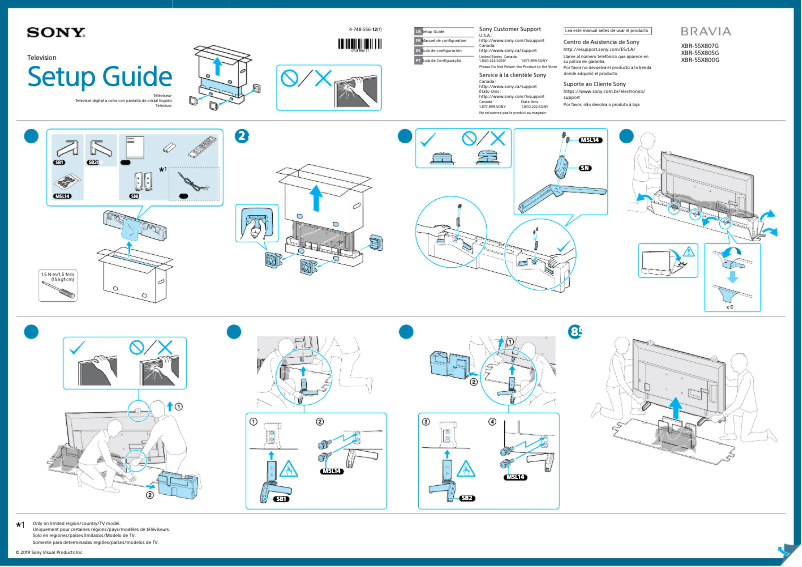 Page 1 de la notice Manuel utilisateur Sony XBR-65X800G