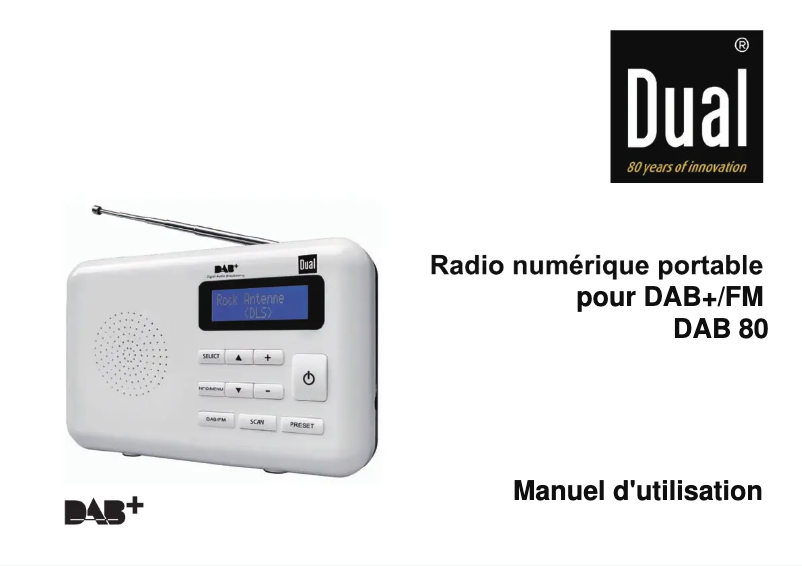 Image de la première page du manuel de l'appareil DAB 80