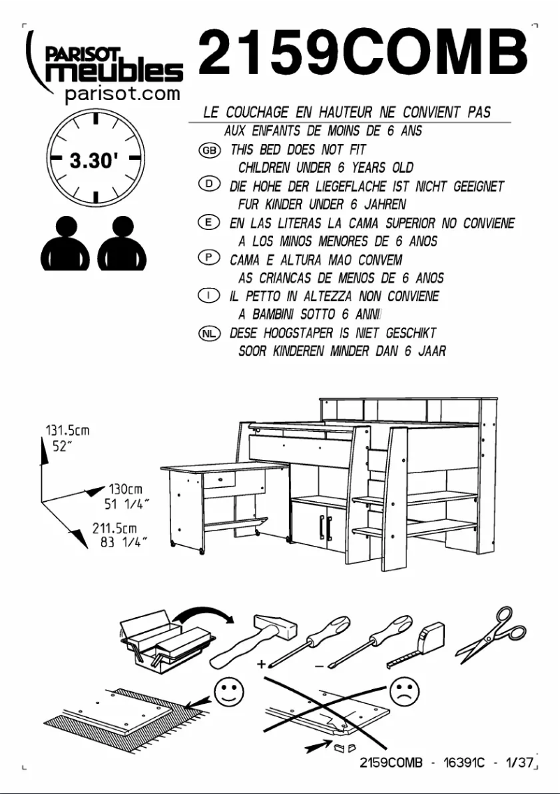 Page n°1 - Manuel utilisateur Parisot Swan 2159COMB