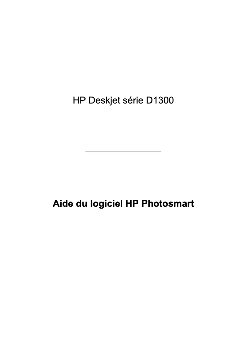 Page 1 de la notice Manuel utilisateur HP Deskjet D1360