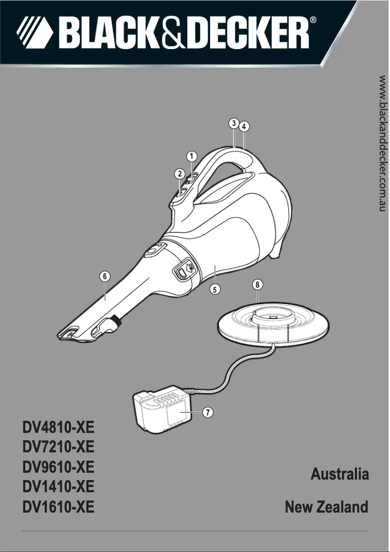 Page 1 de la notice Manuel utilisateur Black & Decker Dustbuster DV1410