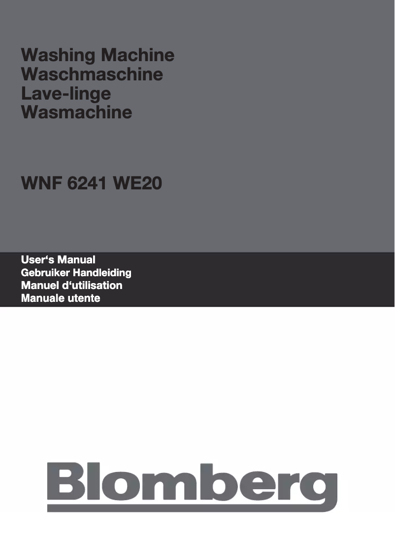 Page 1 de la notice Manuel utilisateur Blomberg WNF 6241 WE20