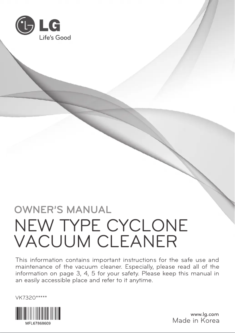 Page n°1 - Manuel utilisateur LG VK7320NRTR