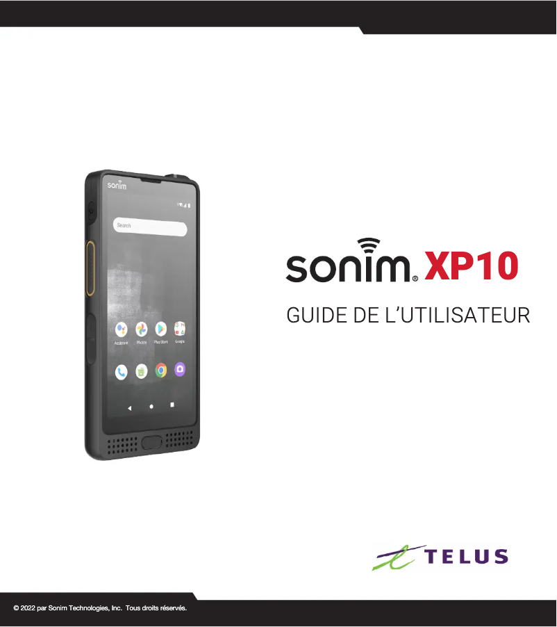 Image de la première page du manuel de l'appareil XP10 (AT&T)