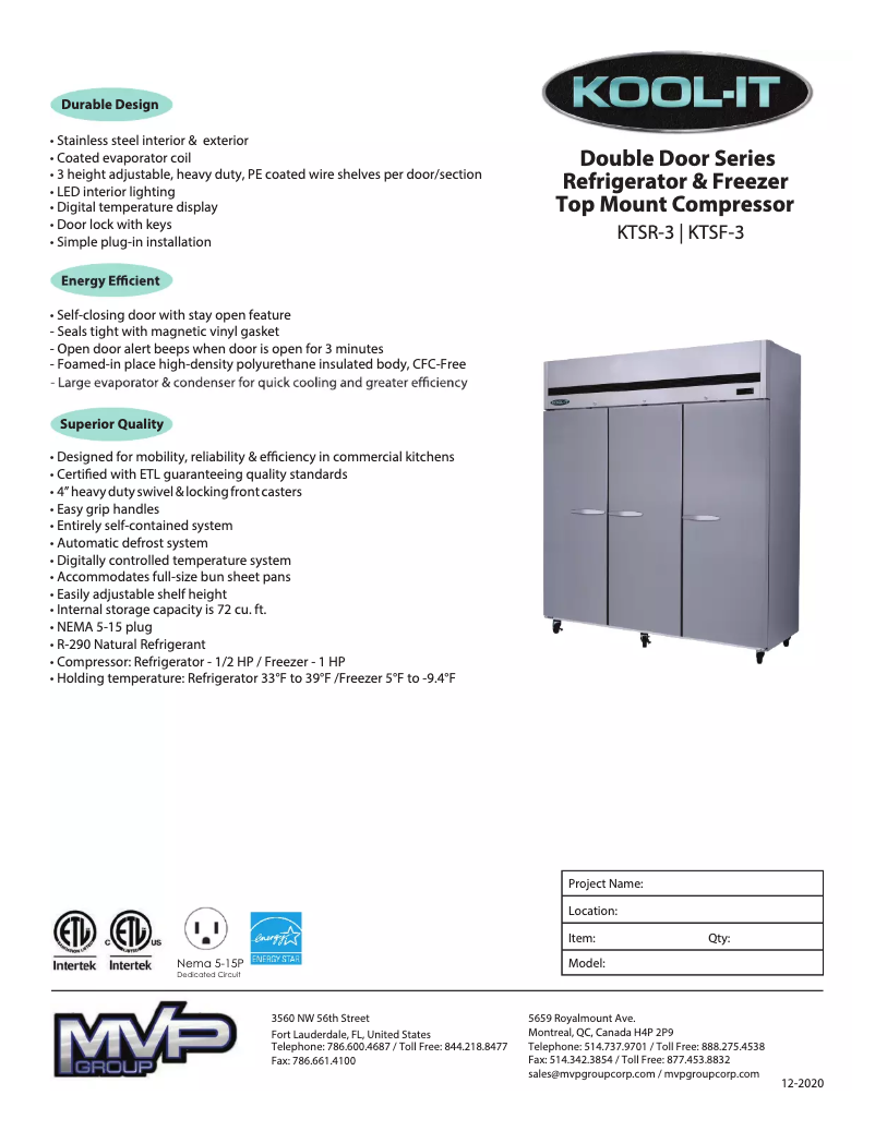 Imagen de la primera página del manual del dispositivo KTSF-3