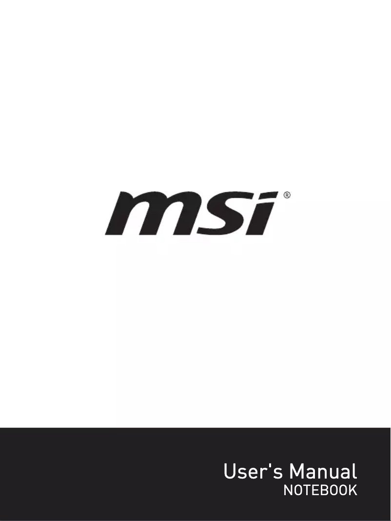 Page 1 de la notice Manuel utilisateur MSI WE63 8SI