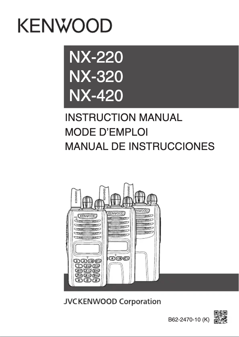 Page 1 de la notice Manuel utilisateur Kenwood NX-320