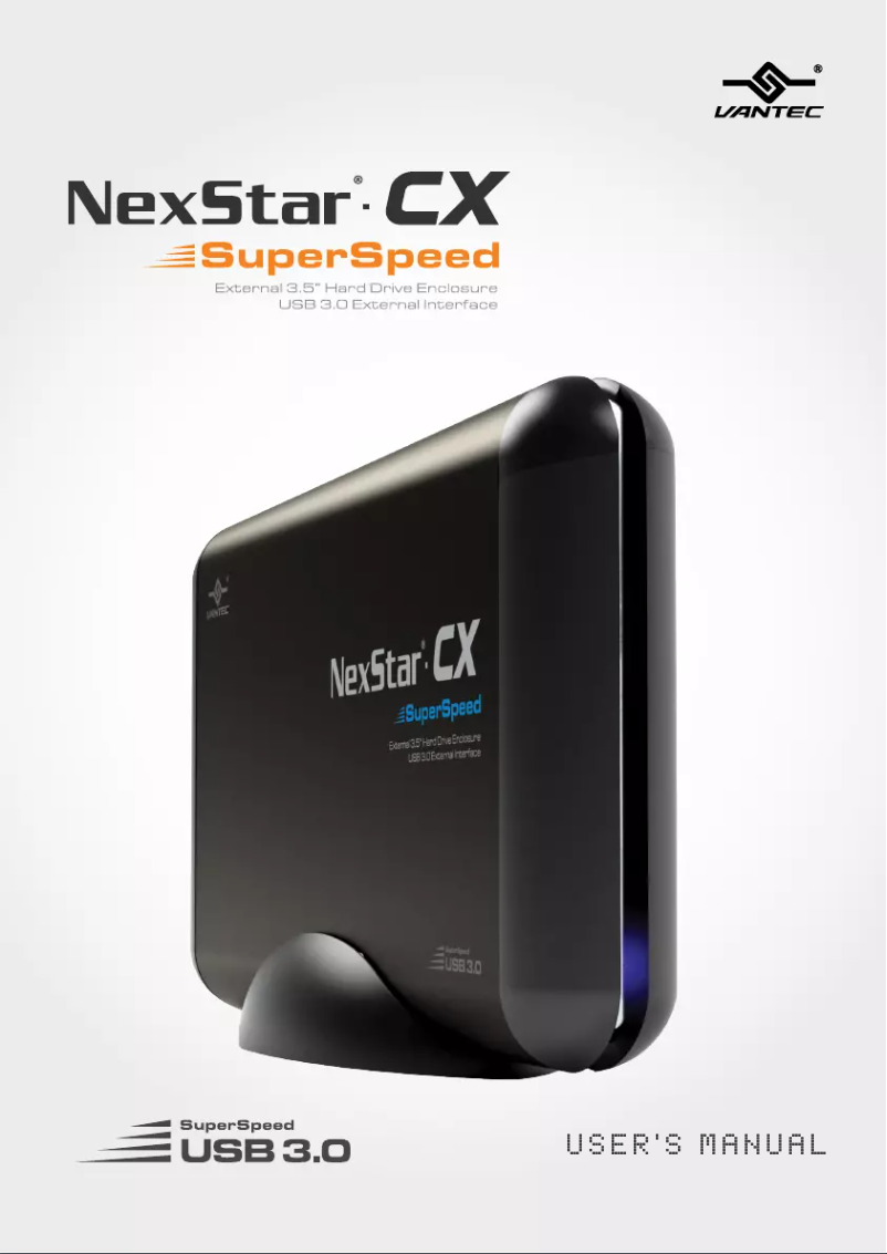 Page n°1 - Manuel utilisateur Vantec NexStar CX
