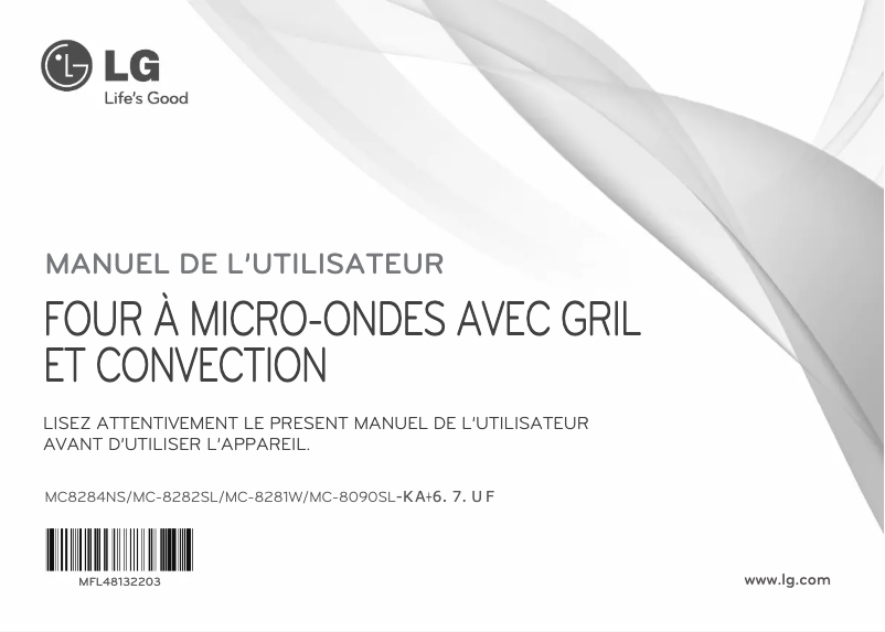 Page 1 de la notice Manuel utilisateur LG MC-8090SL