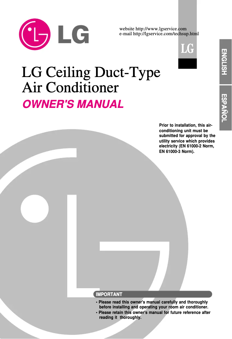 Page 1 de la notice Manuel utilisateur LG ABNH306GLAC