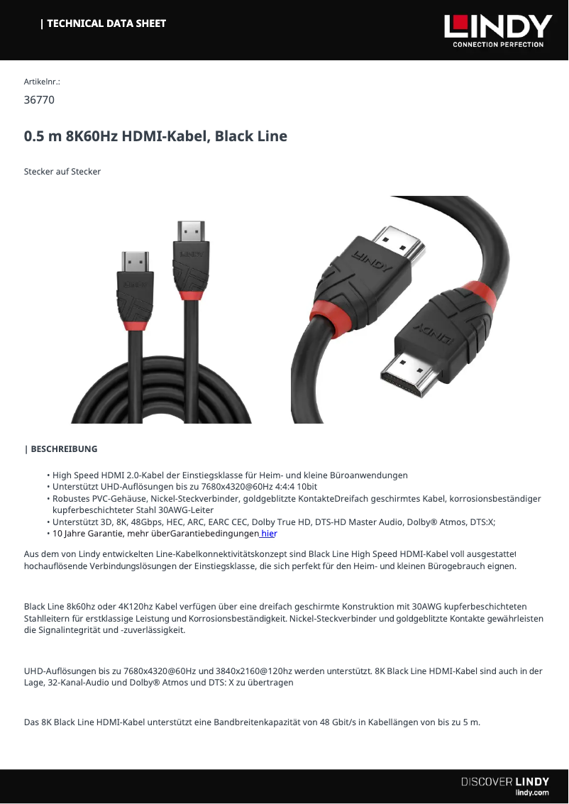 Page n°1 - Manuel utilisateur Lindy 36770