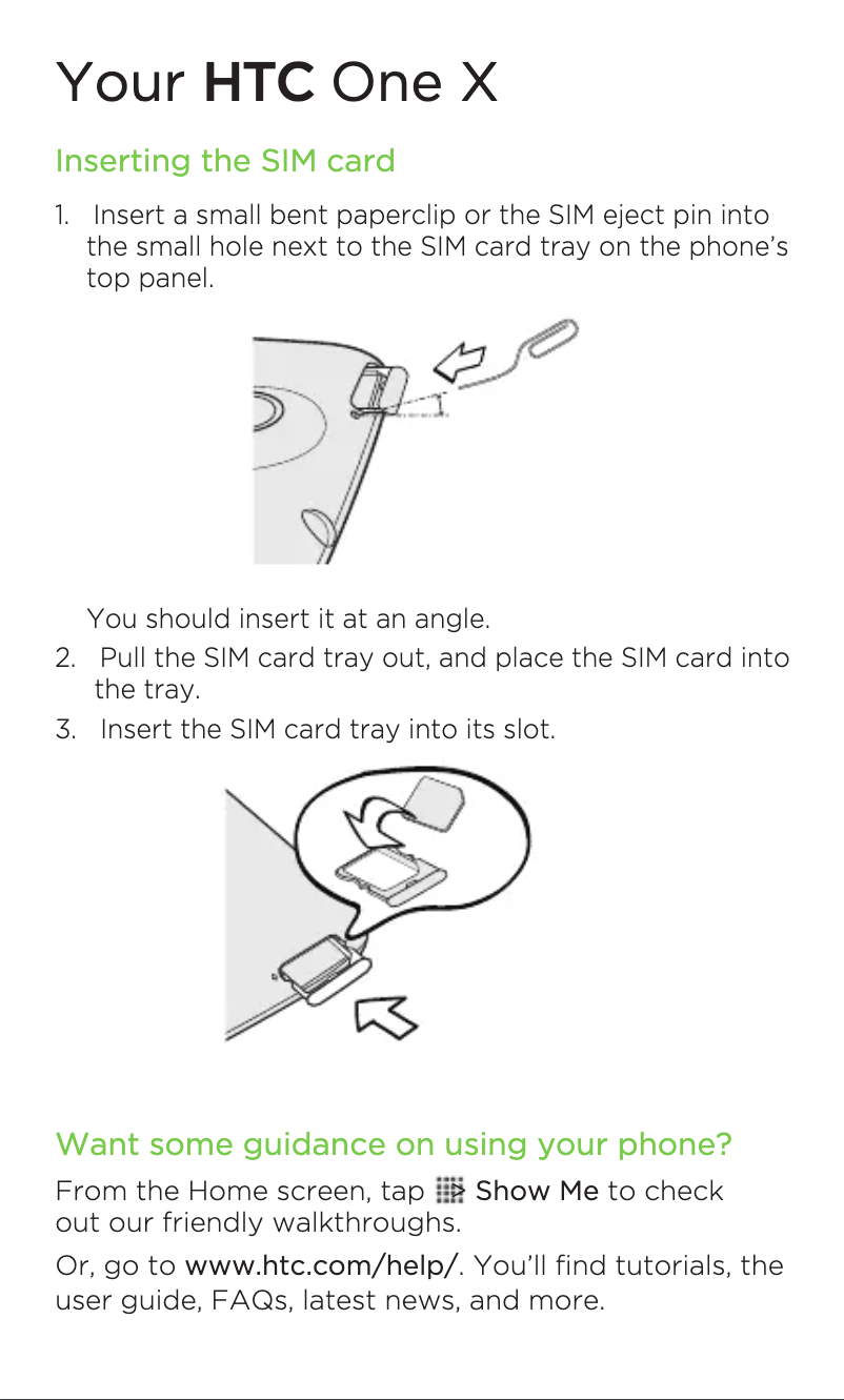 Page 1 de la notice Guide de démarrage rapide HTC One X