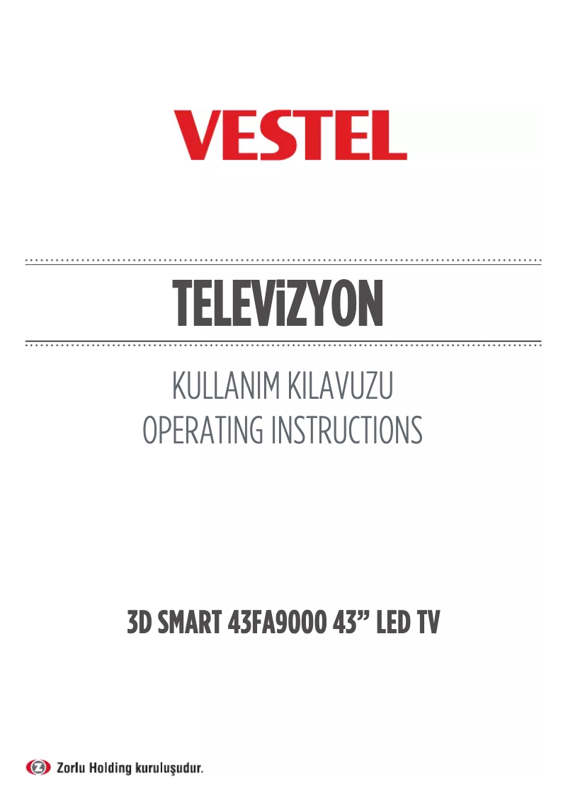 Page 1 de la notice Manuel utilisateur Vestel 43FA9000