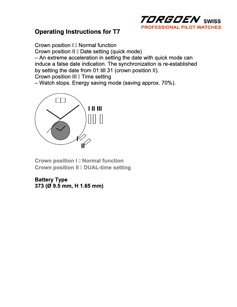 Page 1 de la notice Manuel utilisateur Torgoen T7