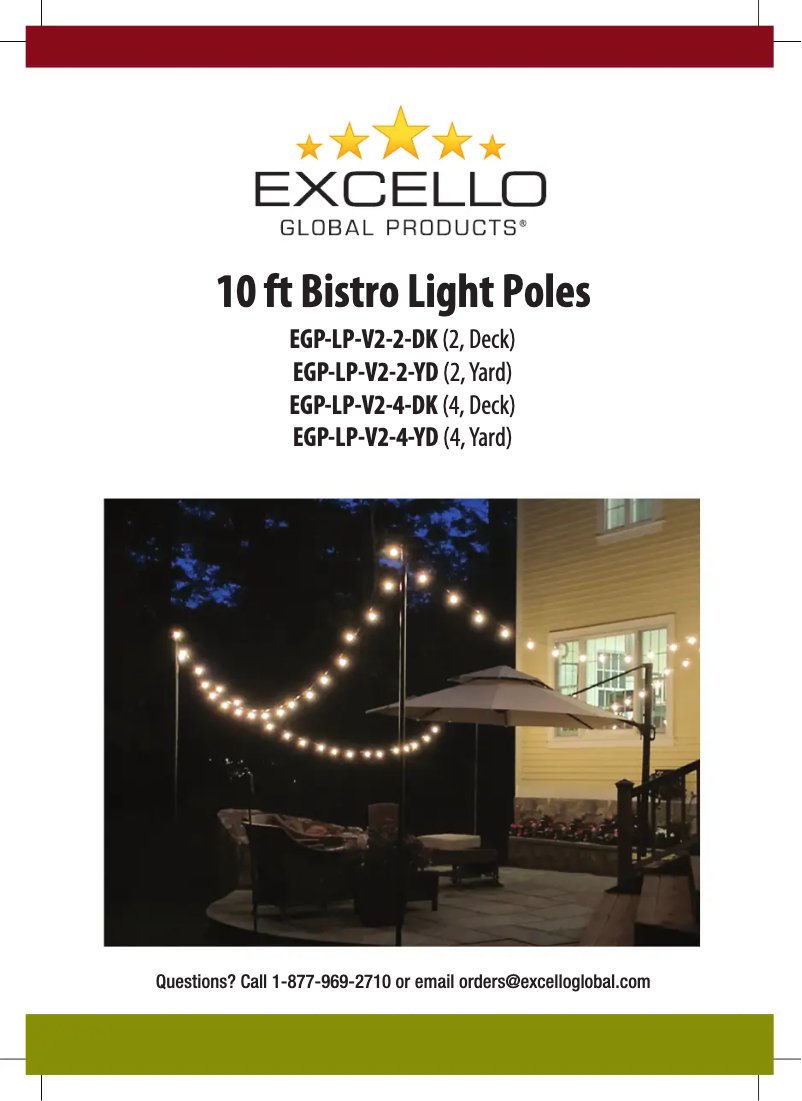 Page n°1 - Manuel utilisateur Excello EGP-LP-V2-2-YD