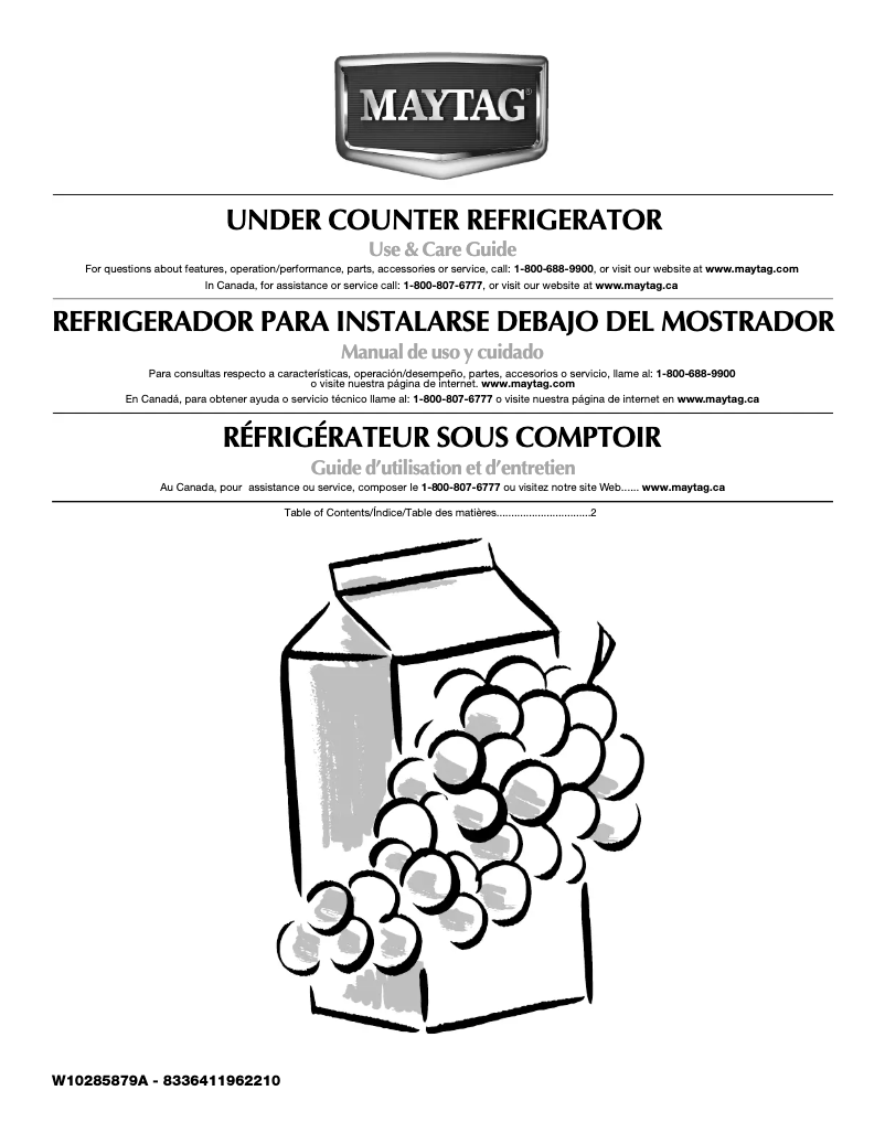 Page 1 de la notice Manuel utilisateur Maytag MURM24FWBS