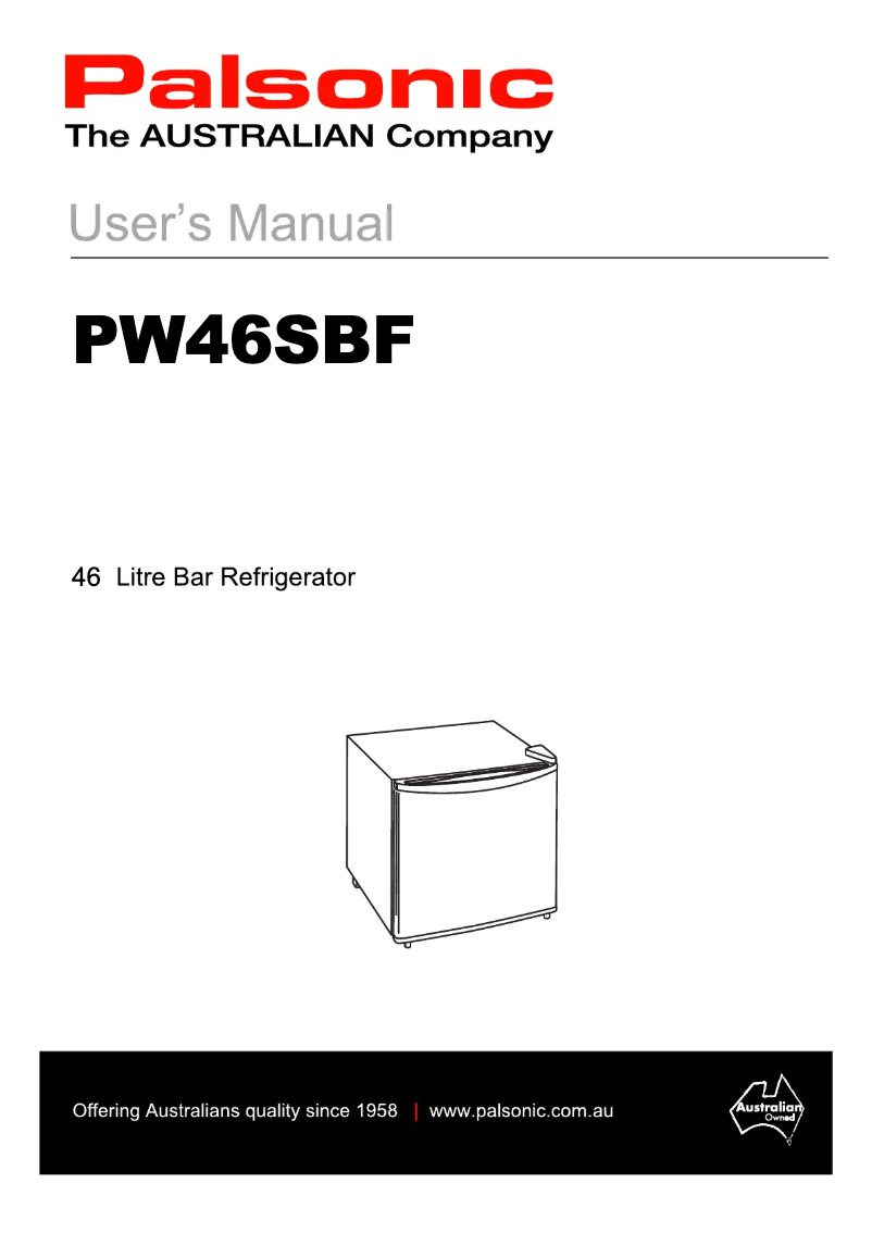 Page n°1 - Manuel utilisateur Palsonic PW46SBF
