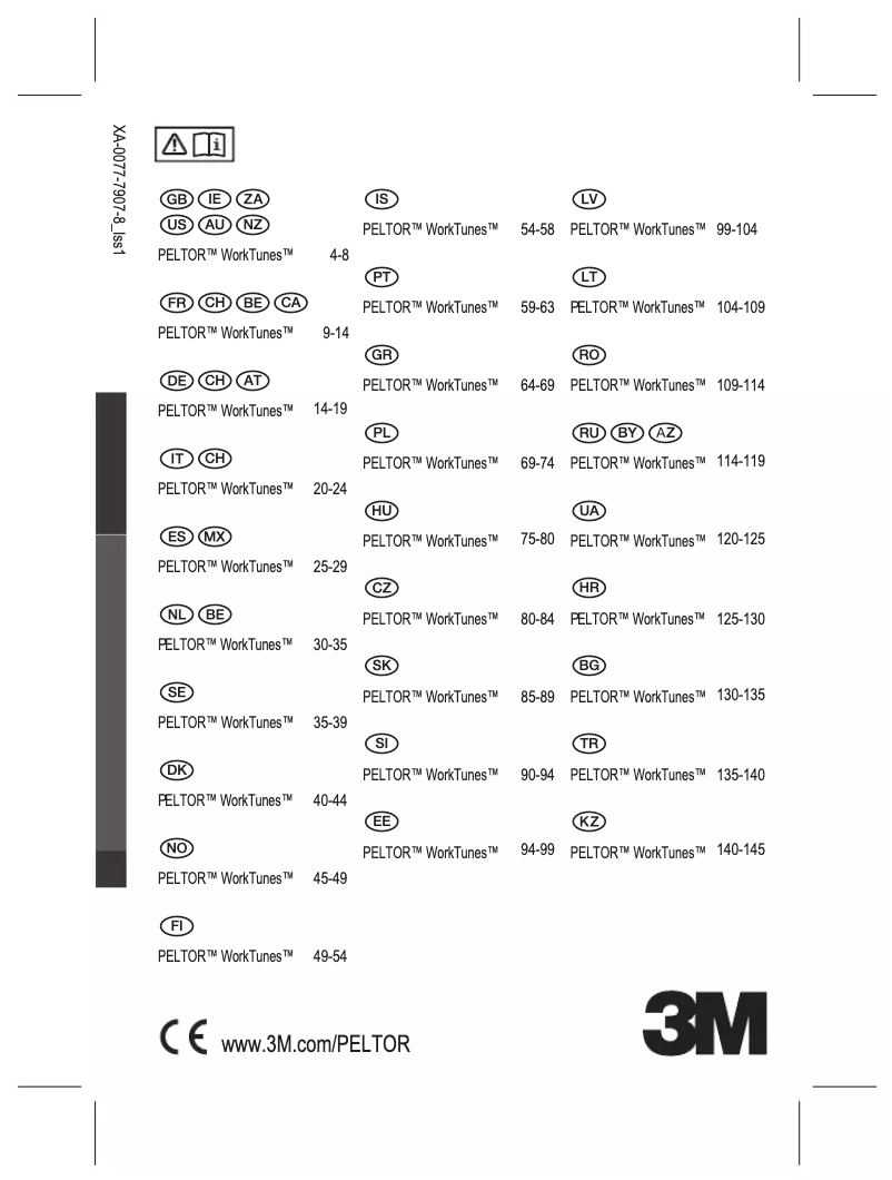 Page 1 de la notice Manuel utilisateur 3M WorkTunes Pro
