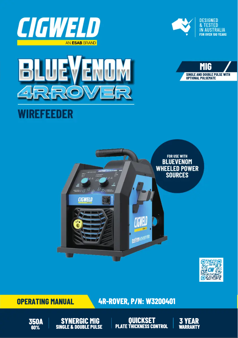 Image de la première page du manuel de l'appareil BlueVenom 4R-Rover