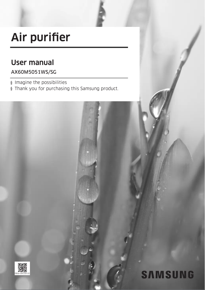 Page n°1 - Manuel utilisateur Samsung AX60M5051WS