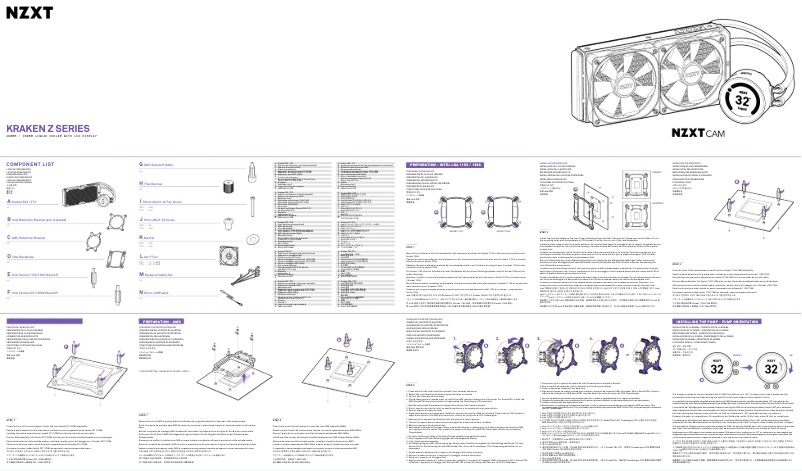 Page 1 de la notice Manuel utilisateur NZXT Kraken Z53