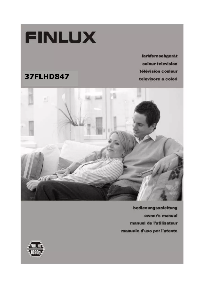 Image de la première page du manuel de l'appareil 37FLHD847