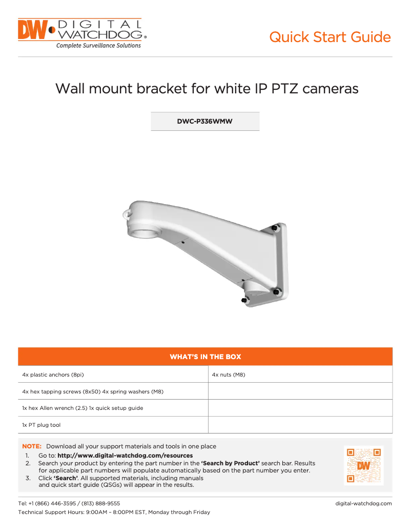 Page n°1 - Manuel utilisateur Digital Watchdog DWC-P336WMW