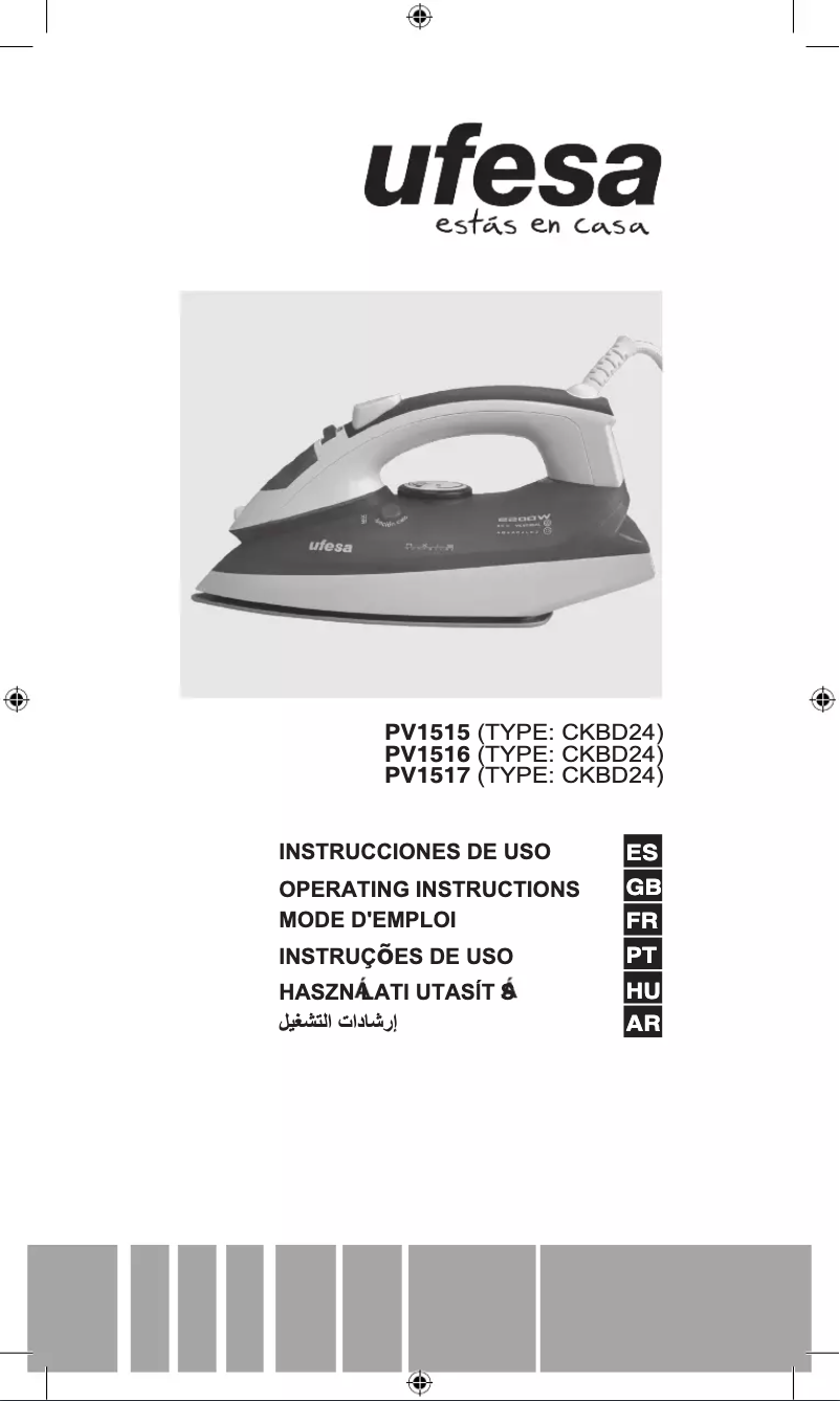 Page n°1 - Manuel utilisateur Ufesa PV1516