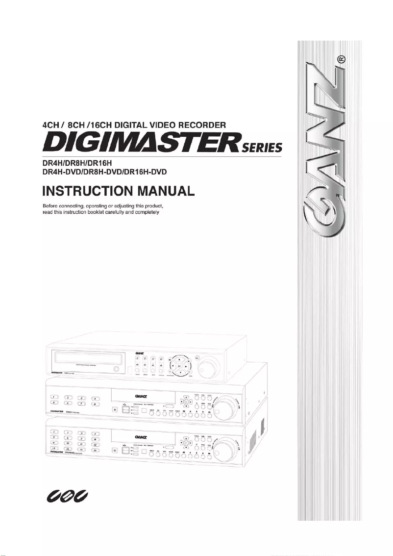 Page n°1 - Manuel utilisateur Ganz DIGIMASTER DR4HD-500