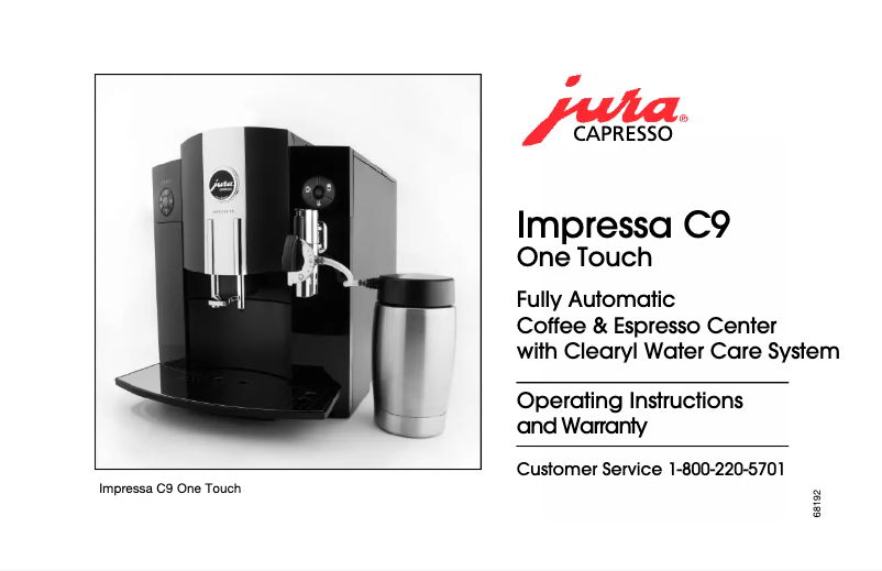 Image de la première page du manuel de l'appareil IMPRESSA C9