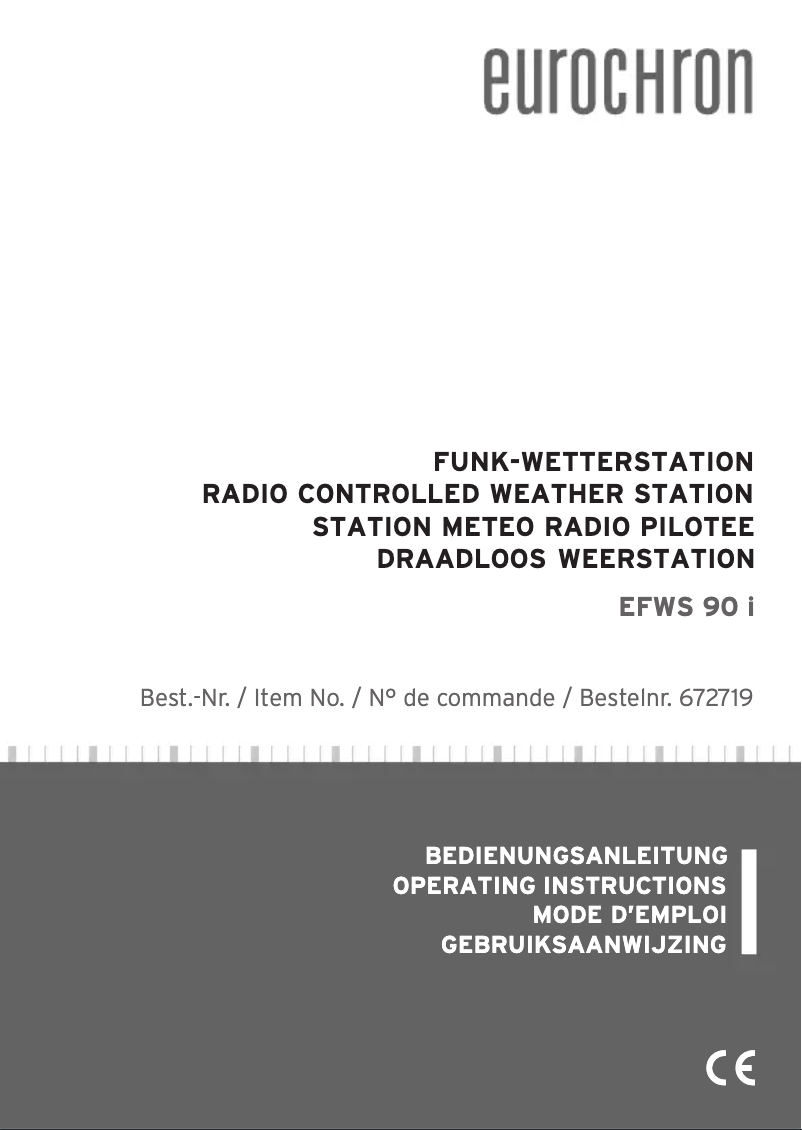 Página 1 del manual Manual de usuario Eurochron EFWS 90i