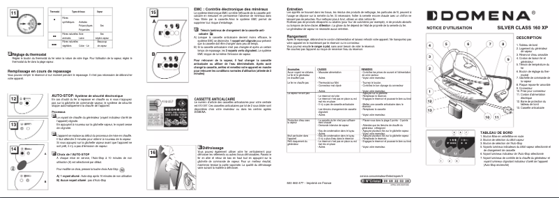 Page 1 de la notice Manuel utilisateur Domena Silver class
