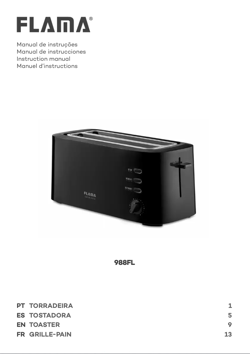 Page 1 de la notice Manuel utilisateur Flama 988FL