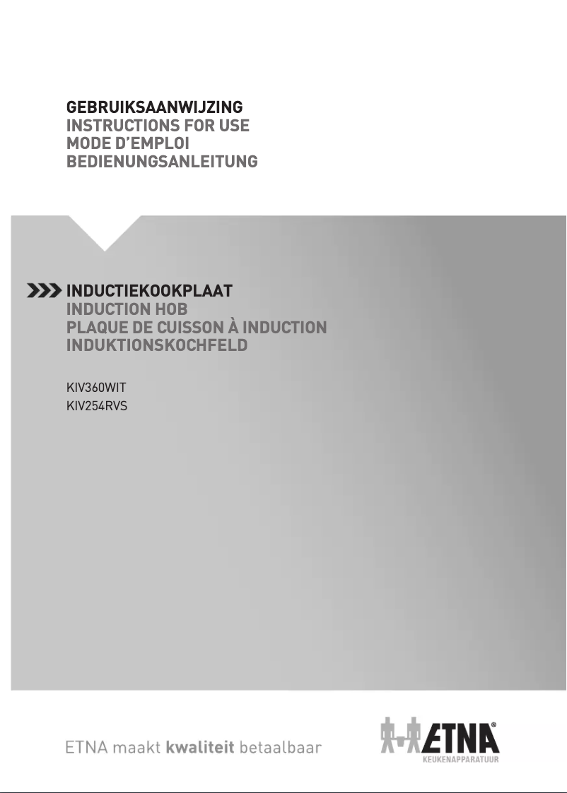 Image de la première page du manuel de l'appareil KIV360WIT
