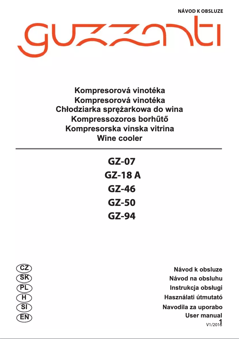 Image de la première page du manuel de l'appareil GZ-07