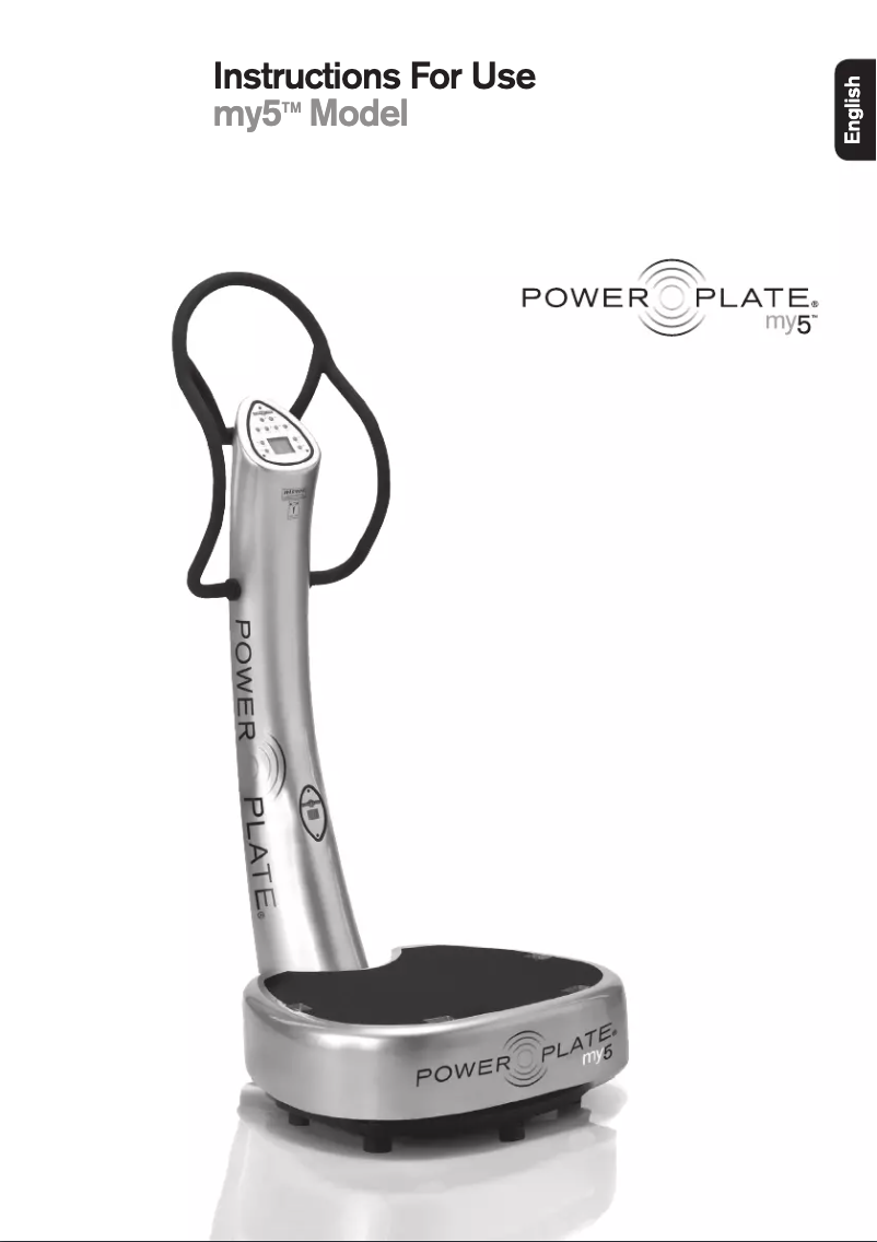 Page 1 de la notice Manuel utilisateur Power Plate My5