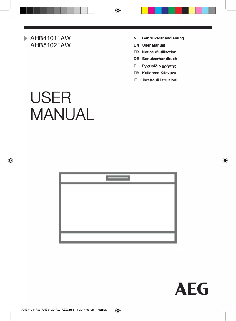 Image de la première page du manuel de l'appareil AHB51021AW