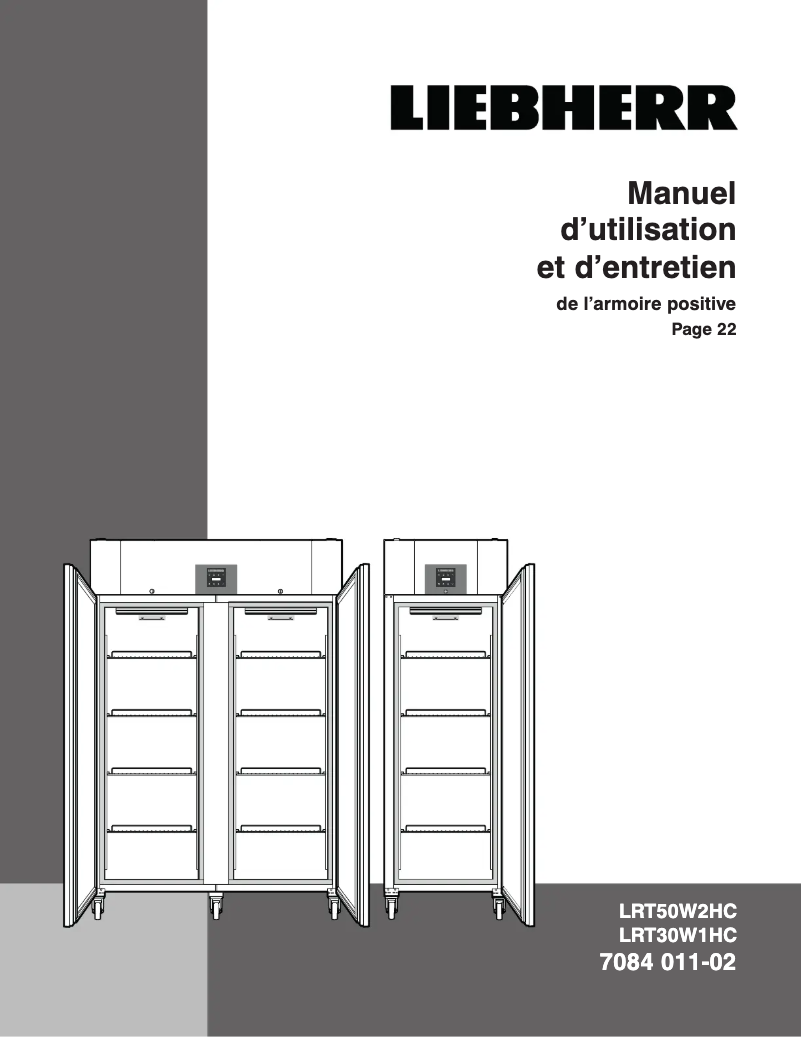 Page n°1 - Manuel utilisateur Liebherr LRT30W1HC