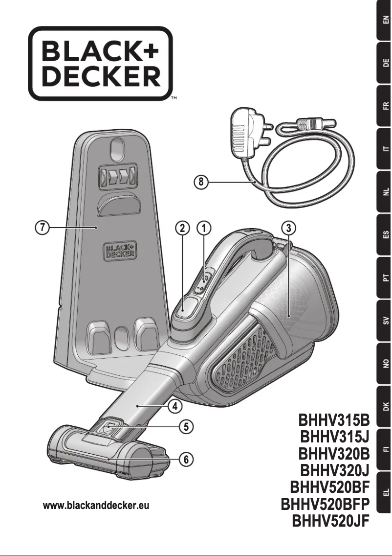 Page n°1 - Manuel utilisateur Black & Decker Dustbuster BHHV520BF