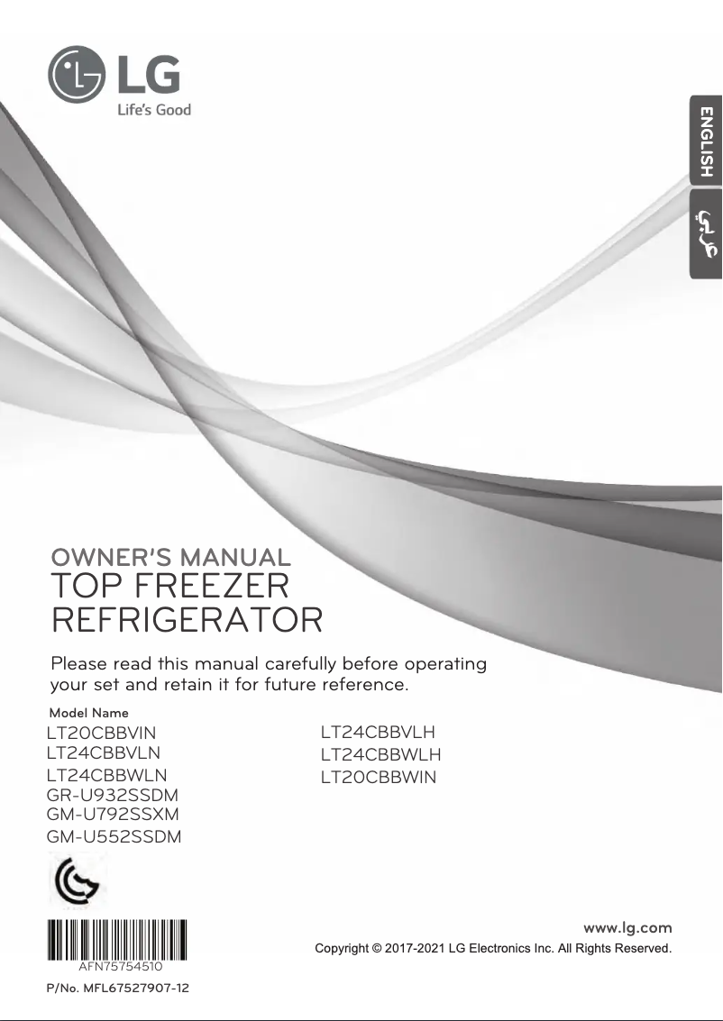 Page 1 de la notice Manuel utilisateur LG LT24CBBWLN