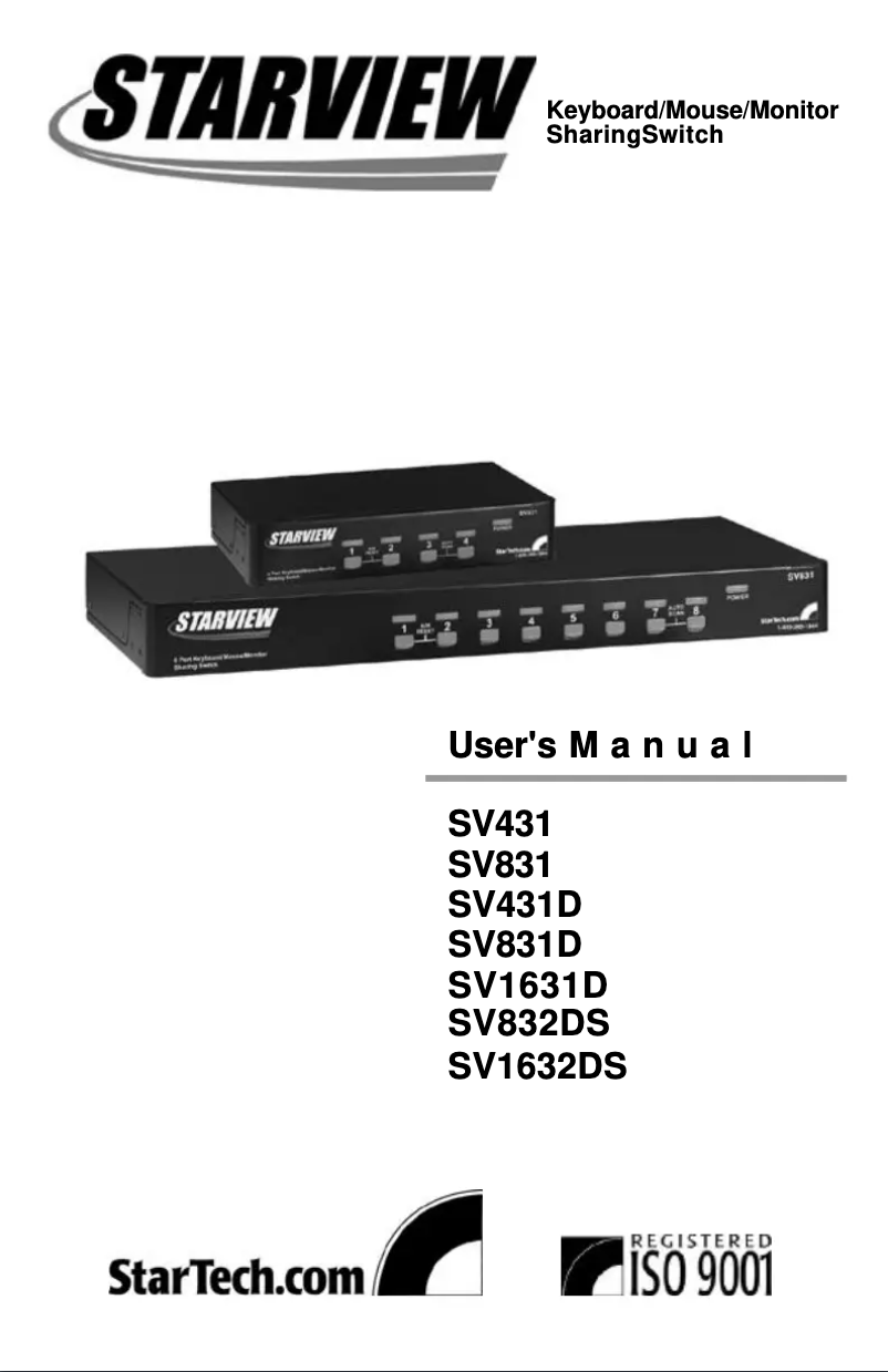 Image de la première page du manuel de l'appareil SV832DS