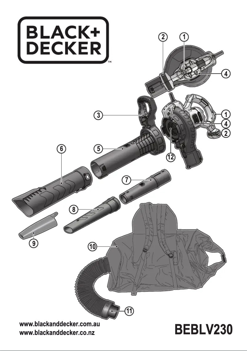 Page 1 de la notice Manuel utilisateur Black & Decker BEBLV230